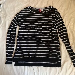 H&M knit striped long sleeve sweater